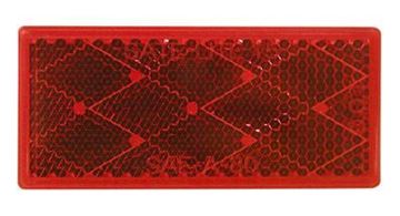 Picture of Peterson Mfg Rectangular Reflector, 3-1/8In X 1-3/8In, Red Part# 18-0393   V483R