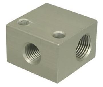 Picture of MB Sturgis Distribution Box, 3/8" Inlet X One 1/4" Outlet X 3/8" End Outlet Part# 15-2095    402313
