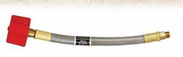 Picture of Marshall Stainless Steel LP Hose, 15"L, Type 1 QCC X 1/4" Male Invt. Flare Part# 06-3884   MER425HSS-15