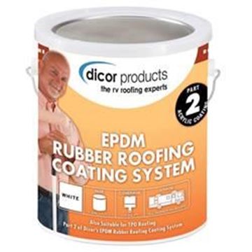Picture of Dicor EPDM Roof Coating, White, 1 Gallon Part# 13-4415    RP-SELRC-1