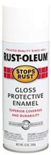 Picture of RUST-OLEUM Protective Enamel, Gloss White, 12 Oz Part# 69-7129    7792830