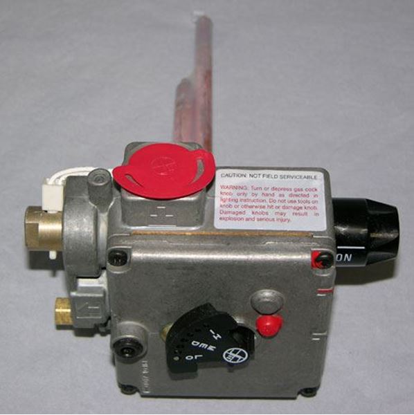 Picture of Water Heater Gas Valve; For Suburban Water Heater SW6P (After Serial Number 962802561) SW10P (After Serial Number 95360121); 3/8 Inch NPT Inlet x 1/4 Inch Loxit Outlet Part# 42-0587 161111