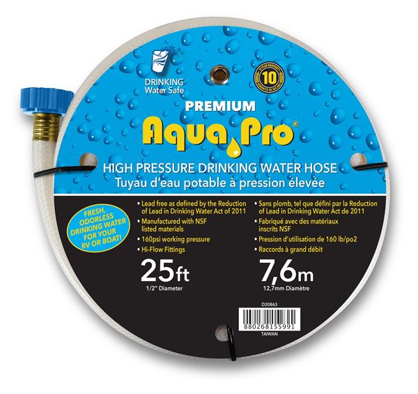 Picture of Aqua Pro 1/2" Fresh Water Hose, 25' Part # 62-2466    W20863