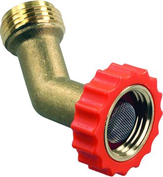 Picture of JR Products Water Hose Protector, 45 Deg, Brass Part# 10-1118    62225