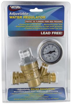 Picture of Valterra Fresh Water Pressure Regulator W/Gauge Part# 10-0565    A01-1117VP
