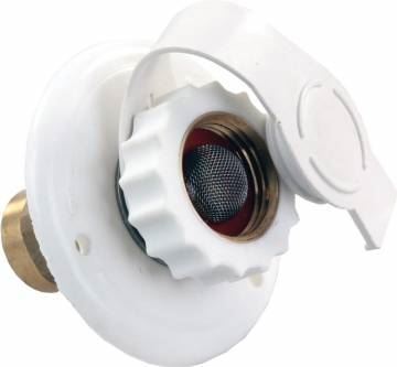 Picture of JR Products 3/4" Fresh Water Inlet, White Part# 10-1102    62135