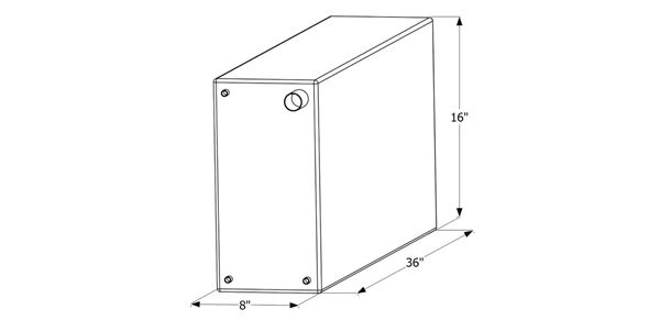 Picture of Icon 20G Fresh Water Tank, W/O Fittings Part# 10-2007     12502