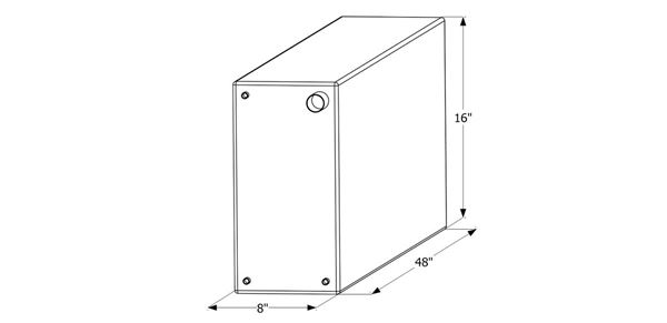 Picture of Icon 25G Fresh Water Tank, W/O Fittings Part# 10-2008    12503