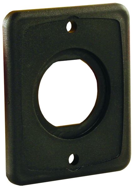 Picture of Power Port Socket Mounting Bracket; Use With 12 Volt Or USB Plastic Charging Ports; Single Mounting Plate; Black Part# 24-0440  15155