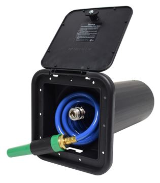 Picture of Exterior Spray Port; Spray-Away ™; Self-Storing Unit With Quick Connect Valve; BLACK Part# 21582 SA-15-BLK-RT CP 837