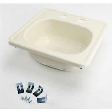 Picture of 15X15 SQUARE KIT SINK, PARCH Part# 21444 209356 CP 490