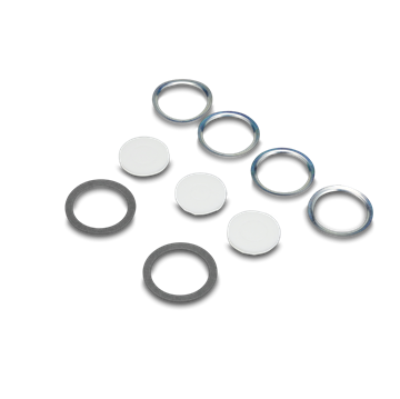 Picture of Water Heater Drawn Pan Gasket; Ring and Gasket Set; With 2 Gaskets and 4 Rings Part# 65775 96010 CP 810