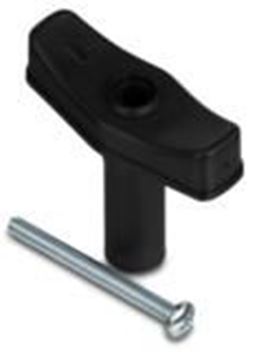 Picture of Roof Vent Lift Arm Knob; For 4000R/ 5000 RBT/ 8000 Series Fan-Tastic Roof Vent; For Manual Lift System; Black; With Knob Part# 63812 K1140-09 