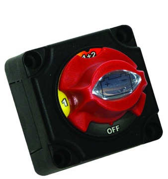 Picture of Battery Disconnect Switch; Battery Doctor ®; For Use With Dual 12 Volt Battery; 4 Position Rotary Switch; 300 Amps; With Four Mounting Holes Part# 19-1195   20393