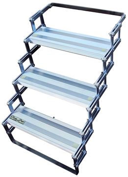 Picture of Entry Step; Glow Step; 3 Manual Folding Steps: 20 Inch Length x 6 Inch Width and 6 Inch Rise; Without Platform; 8 to 9 Inch Collapsed Height Part# 87231 A7503 