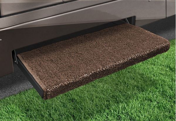 Picture of Entry Step Rug; Jumbo Wraparound ® Plus; Wrap Around Hook And Spring; 23 Inch Width; Espresso; Outdoor Turf With Marine Backing; With Shrink-wrap And Sleeve; Single Part# 48330 2-1050 