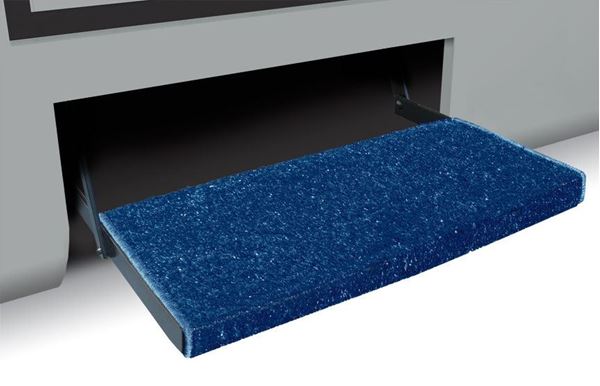 Picture of Entry Step Rug; Jumbo Wraparound ® Plus; Wrap Around Hook And Spring; 23 Inch Width; Imperial Blue; Outdoor Turf With Marine Backing; With Shrink-wrap And Sleeve; Single Part# 48331 2-1051 