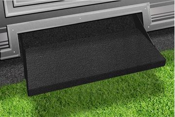 Picture of Entry Step Rug; Outrigger ®; Wrap Around Hook And Spring; 23 Inch Width; Black Onyx; Micro-Ribbed Textured; Olefin Fiber; With Shrink-wrap And Sleeve; Single Part# 44791 2-0354 