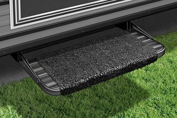 Picture of Entry Step Rug; Wraparound ®; Wrap Around Hook And Spring; 18 Inch Width; Black; Outdoor Turf With Marine Backing; With Shrink-wrap And Sleeve; Single Part# 44059 2-1042 