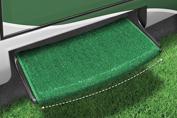 Picture of Entry Step Rug; Wraparound ® Radius ™; Wrap Around Hook And Spring; 22 Inch Width; Green; Outdoor Turf With Marine Backing; With Shrink-wrap And Sleeve; Single Part# 44780 2-0200 