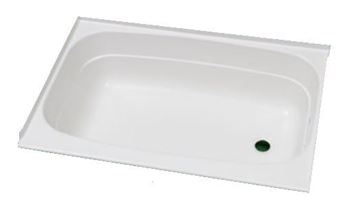Picture of Bathtub; 24 Inch x 36 Inch; Right Hand Drain; White; High Impact ABS Part# 28359 /   10-1859  BT2436WR
