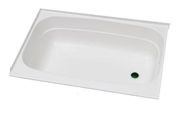 Picture of Bathtub; 24 Inch x 36 Inch; Right Hand Drain; White; High Impact ABS Part# 28359 /   10-1859  BT2436WR