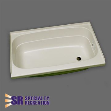 Picture of Bathtub; 24 Inch x 36 Inch; Right Hand Drain; Parchment; High Impact ABS Part# 27703  BT2436PR 