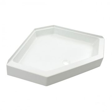 Picture of Shower Pan; Better Bath; Neo-Angle; 34 Inch x 34 Inch; With 5 Inch Threshold; Center Drain; White; ABS Part# 21486 209795 