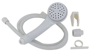 Picture of Shower Head; Air Fusion; Hand-Held With 60 Inch Vinyl Hose; With Single Function Spray Setting; White Part# 10-0255 PF276050