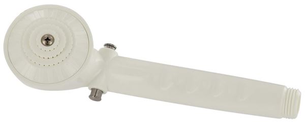 Picture of Shower Head; Hand-Held; For Interior/ Exterior Shower; With Single Function Spray Setting; White; Plastic; With Blister Package Part# 10-1503 PF276015  