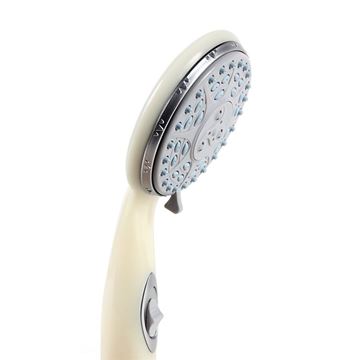 Picture of Shower Head; Hand Held; With 4 Available Spray Settings; With On/ Off Valve; Off-White Part# 20999 43712 
