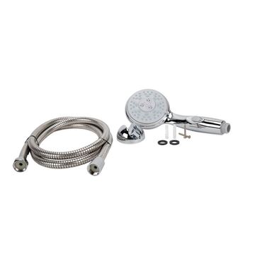 Picture of Shower Head; Hand Held With 60 Inch Hose; With 5 Available Spray Settings; With On/ Off Valve; Fits Standard 1/2 Inch Shower Arm; Chrome Part# 21000 43713 