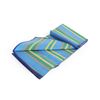 Picture of Patio Mat; Handy Mat; 6-1/2 Foot Length x 5 Foot Width; Blue/ Green Stripe; Polypropylene; Without Grommets; With Handles and Pockets Part# 49338 42805 