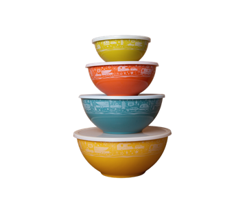 Picture of Kitchen Bowl; Nesting Storage Bowl; Set Of 4; With Lids  Part #22-0523