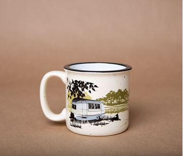 Picture of Cup; Coffee Mug; 15 Ounce Capacity; With Handle; Paws And Relax Design; Cream; Ceramic; Dishwasher/ Microwave Safe; Single  Part #03-2315