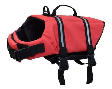 Picture of Pet Clothes; Life Preserver Jacket; 22 Inch To 29 Inch Girth For Medium Size Dogs From 20 To 40 Pounds  Part #15-3074