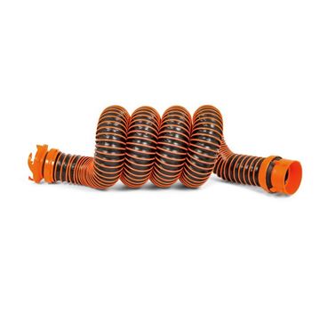 Picture of Sewer Hose; RhinoEXTREME ™; 10 Foot Length Extension; Black Hose; With Swivel Lug and Swivel Bayonet Fittings and Reusable Locking Ring Part# 32188 39863 