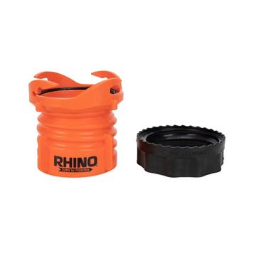 Picture of Sewer Hose Connector; RhinoFLEX ™; For Connecting Sewer Hose to RV; Bayonet Fitting; With Locking Ring; Orange Part# 20312 39783 