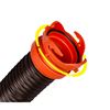 Picture of Sewer Hose; RhinoFLEX ™; 5 Foot Length Extension; 23 Mils Polyolefin Reinforced With Steel Wire; Black Hose; With Swivel Lug and Swivel Bayonet Fittings and Reusable Locking Ring Part# 20304 39765 