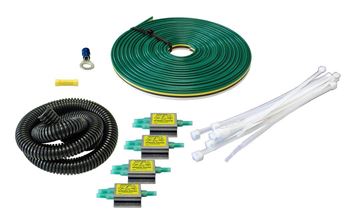 Picture of Towed Vehicle Wiring Kit; Universal Wiring; Four High Power Diodes/ 30 Foot Strand Of 4 Wire Cord/ 6 Foot Power Cord/ 3 Foot Split Wire Loom/ Ring Terminal/ Cable Ties/ Wire Connectors Part# 152 
