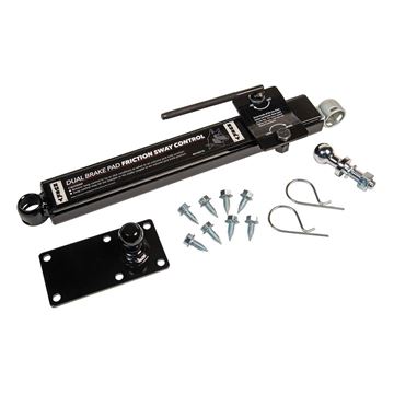 Picture of Weight Distribution Hitch Sway Control Kit; Right Hand; Includes Side Bar/ handle/ Tongue Ball Plate/ Sway Control Ball/ Hardware Part# 34715 
