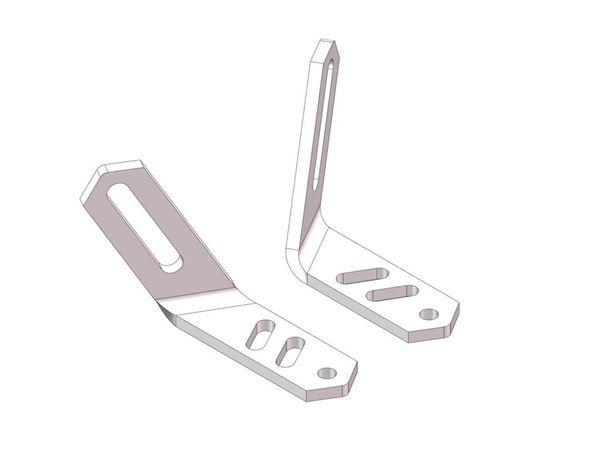 Picture of Fifth Wheel Trailer Hitch Mount Kit; Replacement Right and Left Angle Brackets Used In Base Rail Installation Part# 31401 