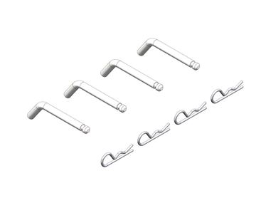 Picture of Fifth Wheel Trailer Hitch Hardware; Silver Series; Base Rail Kit For Husky 31318 and 31326 Part# 31576 