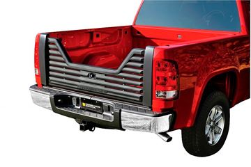 Picture of Tailgate; 4000 Series; Vented; V Shape Louvered; Lockable; Glass Filled Composite; Black Part# 60090 VG-97-4000 
