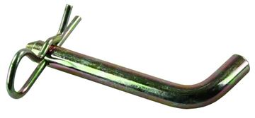 Picture of Trailer Hitch Pin; Bent Pin; 1/2 Inch Diameter; 2-3/8 Inch Usable Length; For Use With Class I/ II Hitches; With Clip; Chrome Plated; Steel Part# 41270 01144