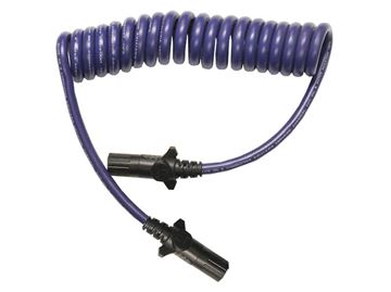 Picture of Trailer Wiring Connector Extension; 6 Wire to 6 Wire Plug; Coiled; 7 Foot Length Fully Extended Part# 30964 BX8862