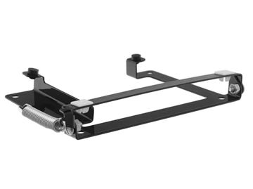 Picture of License Plate Bracket; License Plate Mounting Bracket; For Use With Front Mounted Plates and Towbar Electrical Connector; Black; Steel Part# 32125 BX88290 