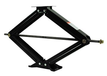 Picture of Leveling Jack; Ultra 30; Use To Stabilize RV Frame; Manual; 6500 Pound Weight Capacity; Scissor Type; Black Powder Coated; Single; With Crank Handle Part# 81579 48-979032 