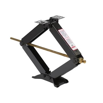 Picture of Leveling Jack; Scissor; Mechanical; 7500 Pound Capacity; 24 Inch Total extension/ 4-5/16 Inch Retracted Height; Powder Coated; Black; Steel; Set of 2 Part# 76862 