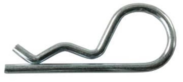 Picture of Trailer Hitch Pin Clip; Use To Secure JR Products Standard Hitch Pin; Chromatic Plated; Steel; 5/8 Inch Length; 11/64 Inch Diameter; Set Of 2 Part# 41259 01014